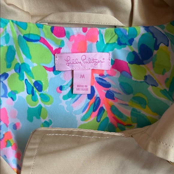 Lilly Pulitzer Tan Trench Coat - Picture 2 of 5